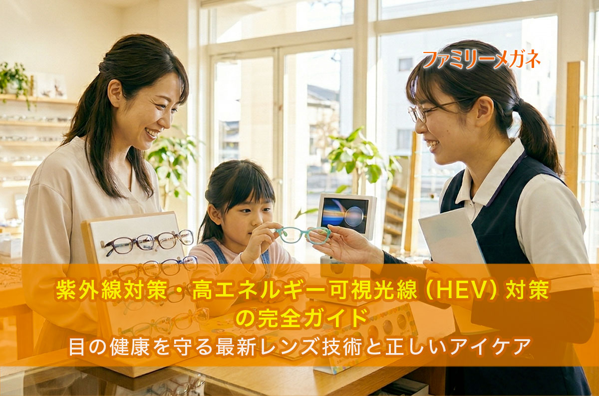紫外線対策・高エネルギー可視光線（HEV）対策の完全ガイド｜目の健康を守る最新レンズ技術と正しいアイケア
